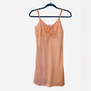 Hollister Orange White Spaghetti Strap Mini Dress Y2K Size: Medium
